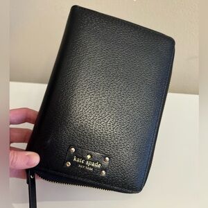 Kate Spade Black Leather Agenda / Address Book / Kate Spade Bag